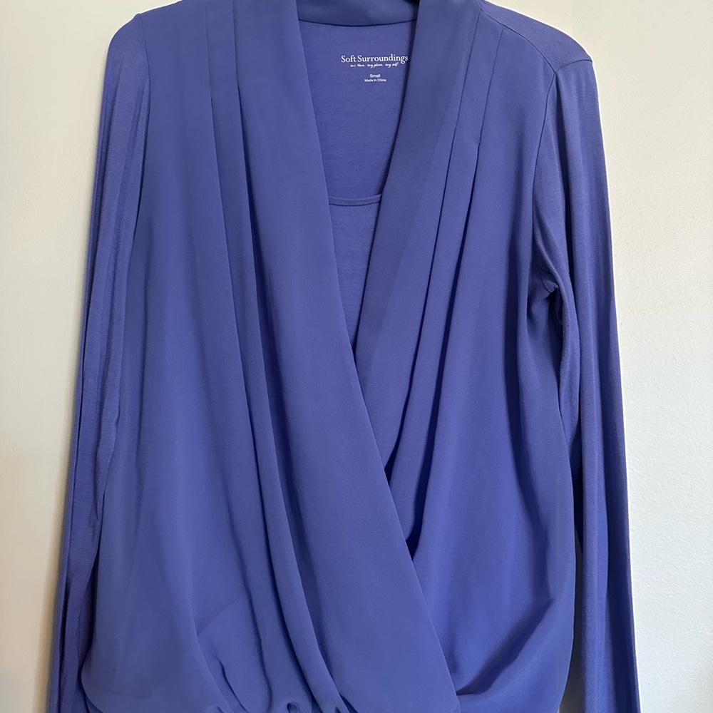 Soft Surroundings Purple Long Sleeve Top